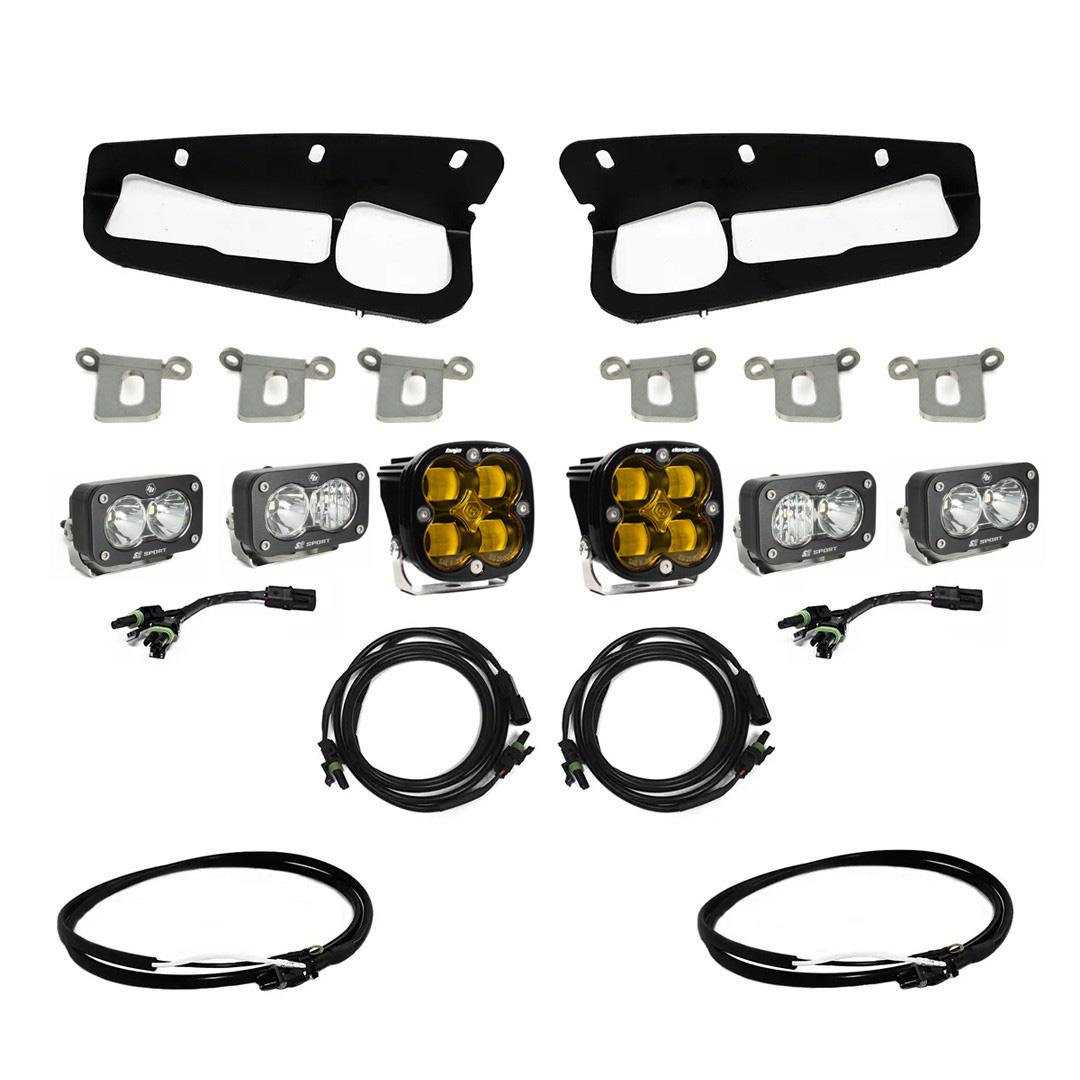 Bronco Baja Amber SAE Fog Pocket Kit 21-Up Ford Bronco w/Upfitter Baja Designs
