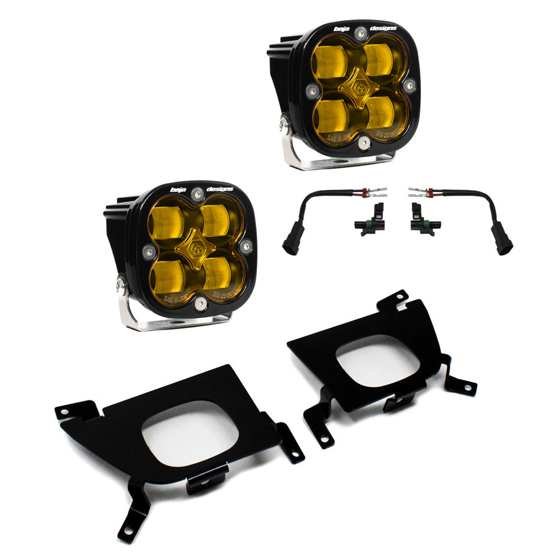 Silverado Fog Pocket for 19-Up Silverado 1500/2500/2500 HD FPK SAE Baja Amber Baja Designs