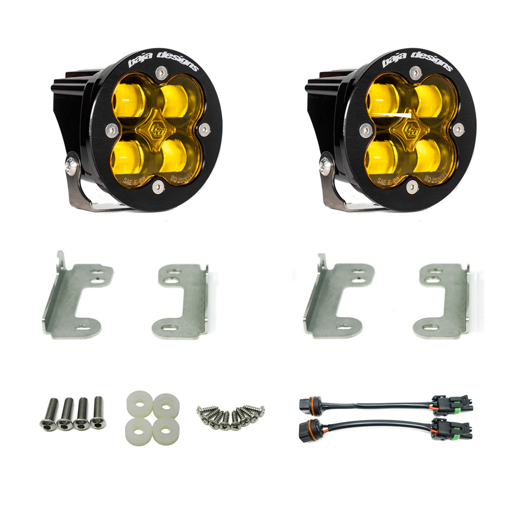 Jeep JL Fog Pocket Kit For 18-20 Wrangler JL Sahara Squadron Baja Amber Lens SAE FPK Baja Designs