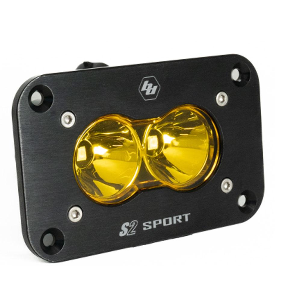 LED Work Light Baja Amber Lens Spot Pattern Flush Mount Each S2 Sport Baja Designs