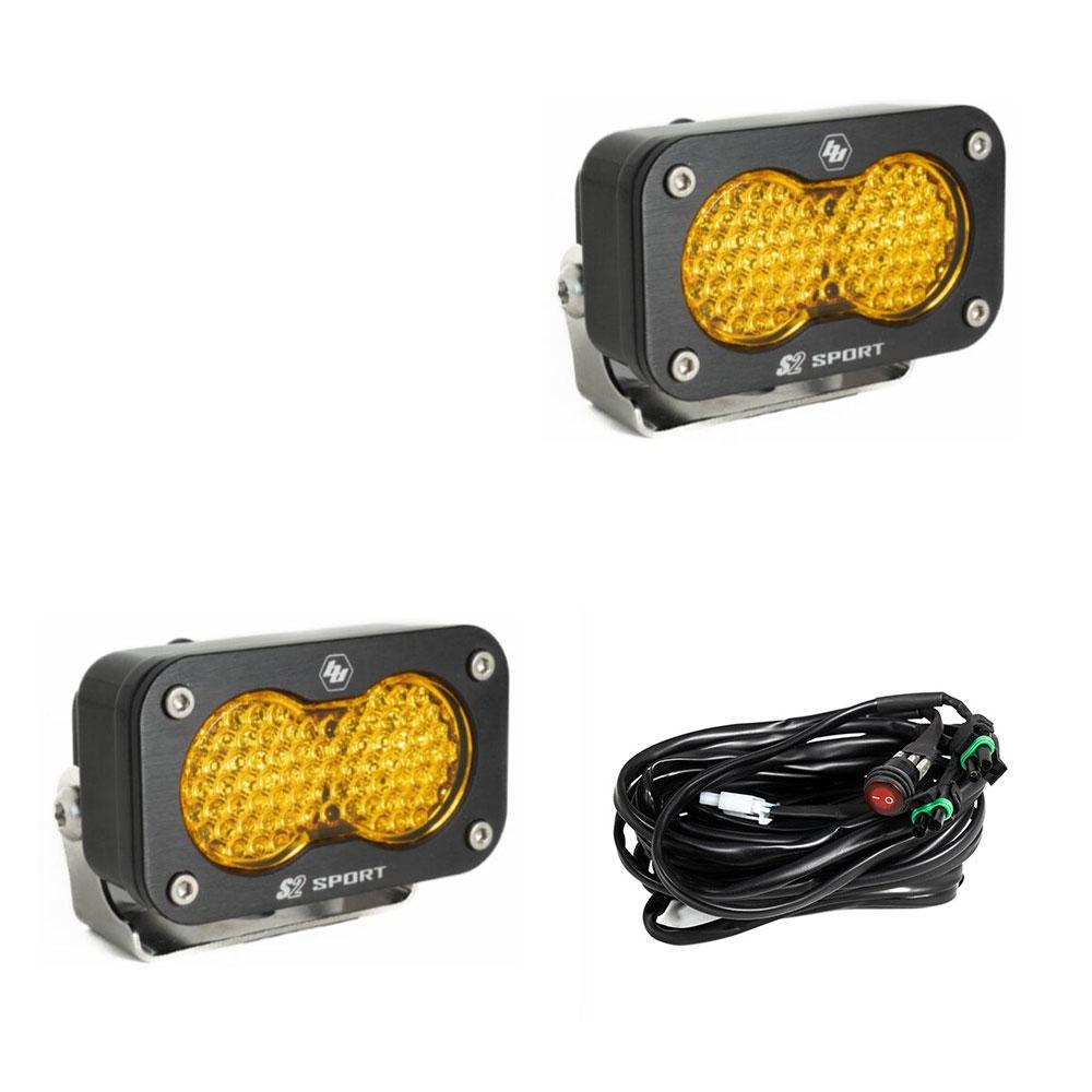 LED Work Light Baja Amber Lens Work/Scene Pattern Pair S2 Sport Baja Designs