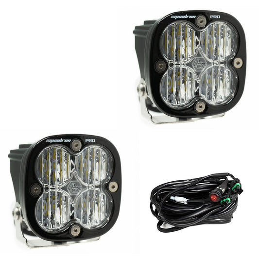 LED Light Pods Wide Cornering Pattern Pair Squadron Pro Series Baja Designs