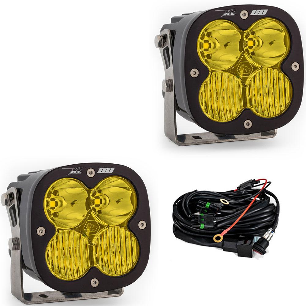 LED Light Pods Baja Amber Lens Driving Combo Pattern Pair XL80 Series Baja Designs