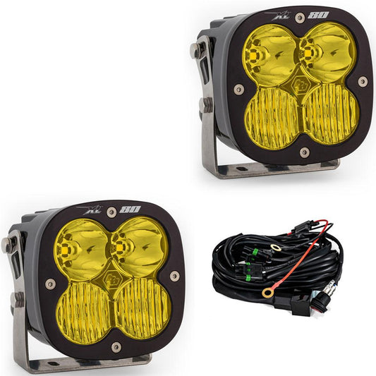 LED Light Pods Baja Amber Lens Driving Combo Pattern Pair XL80 Series Baja Designs