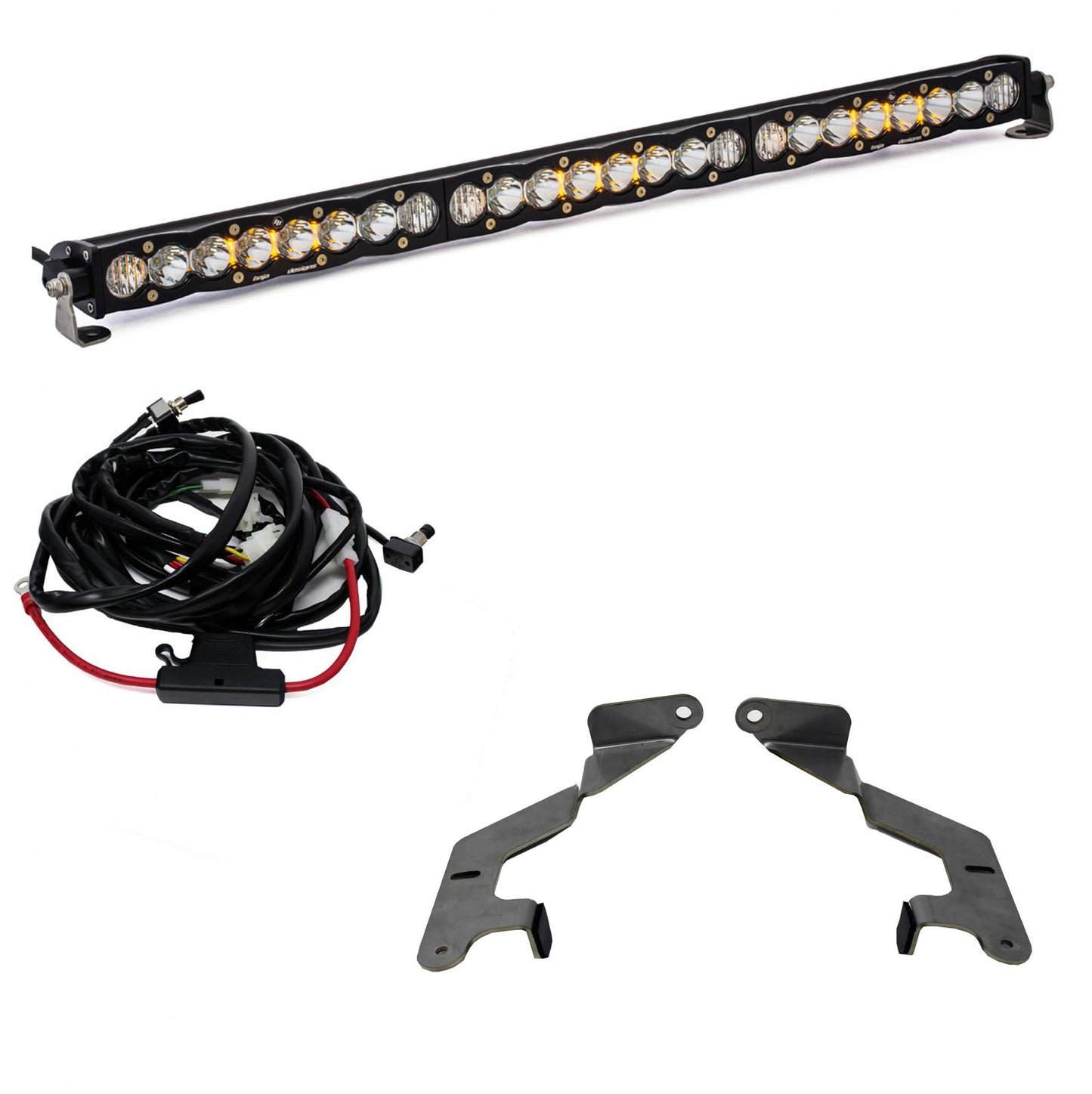 30 Inch Grille LED Light Bar Kit For 14-On Toyota Tundra S8 Driving Combo Baja Designs