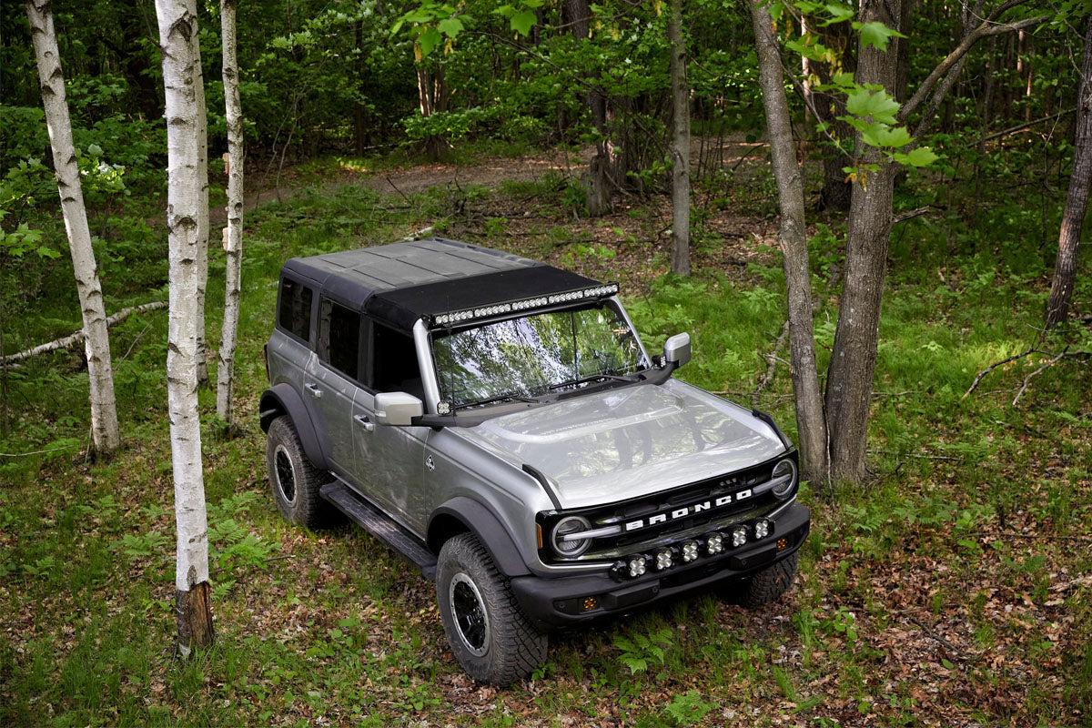 Bronco Roof Light Bar Kit 21-Up Ford Bronco 50 inch Onx6+ Dual Control w/Upfitter Baja Designs