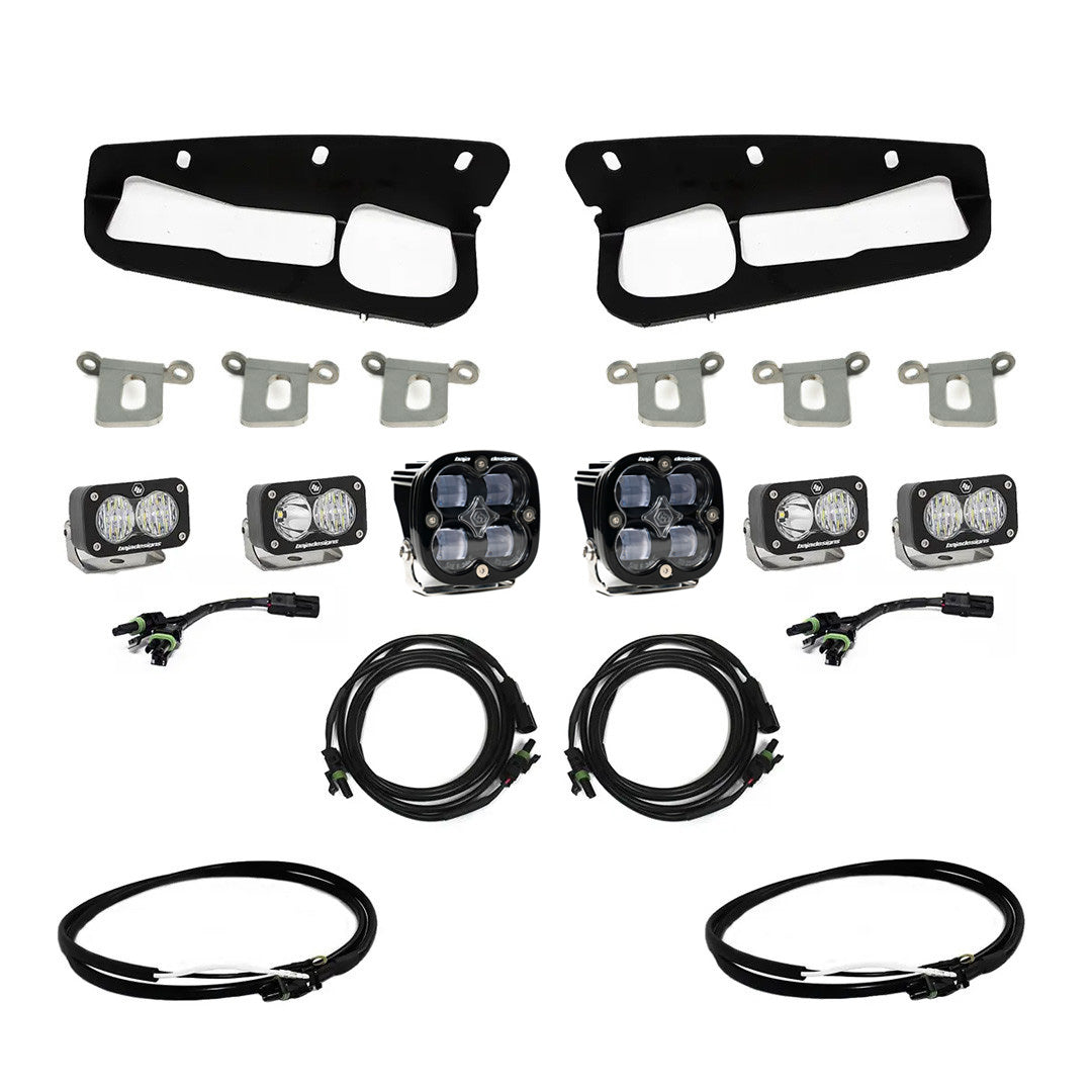 Bronco Clear SAE Fog Pocket Kit 21-Up Ford Bronco w/Upfitter Baja Designs