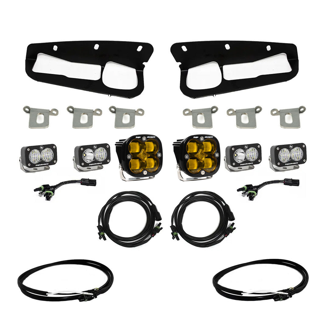 Bronco Amber SAE Fog Pocket Kit 21-Up Ford Broncow/Upfitter Baja Designs