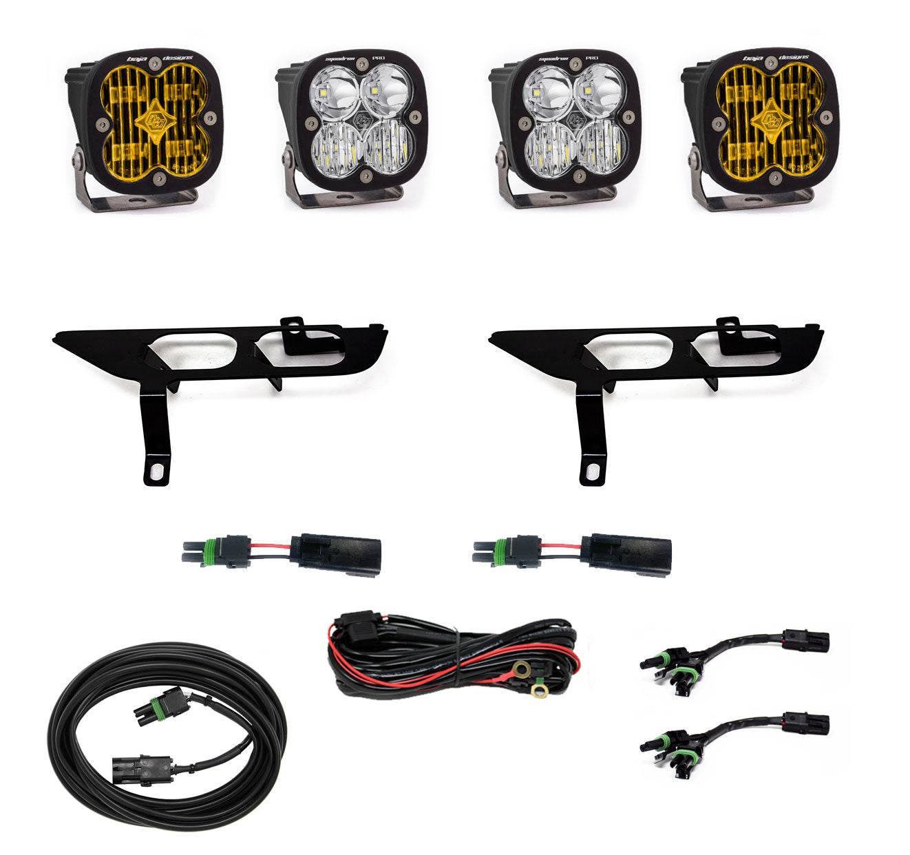 Ford, F150, (21-On), FPK, SAE Amber/Pro DC, Up w/ DRL Baja Designs