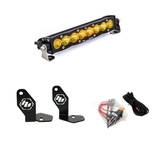 Polaris Pro-R S8 10 inch Hood Mount Kit Amber Baja Designs