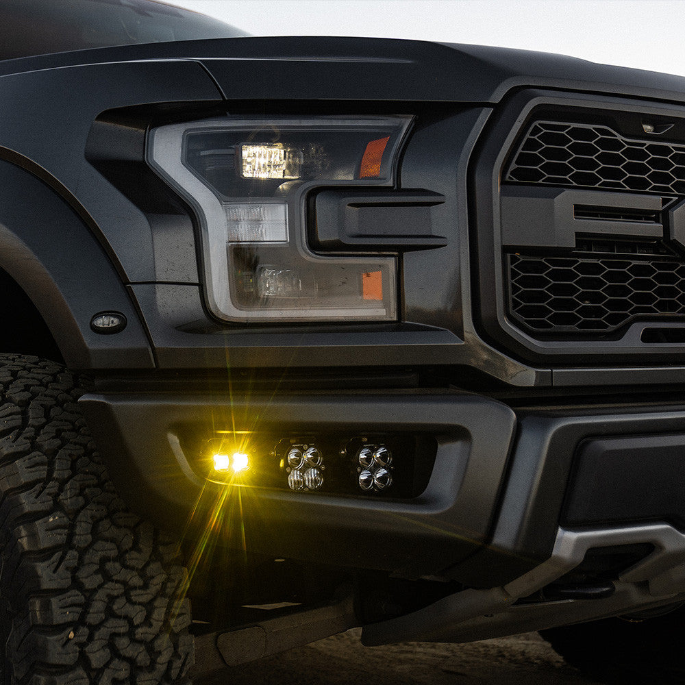 Ford Raptor (17-20) Fog Pocket Kit S2 SAE Amber Sportsman Baja Designs