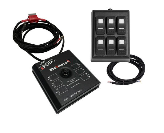 SourceLT on RAM Mount for Universal w/ Red LED Switch Panel with 36 Inch Battery Cables sPOD